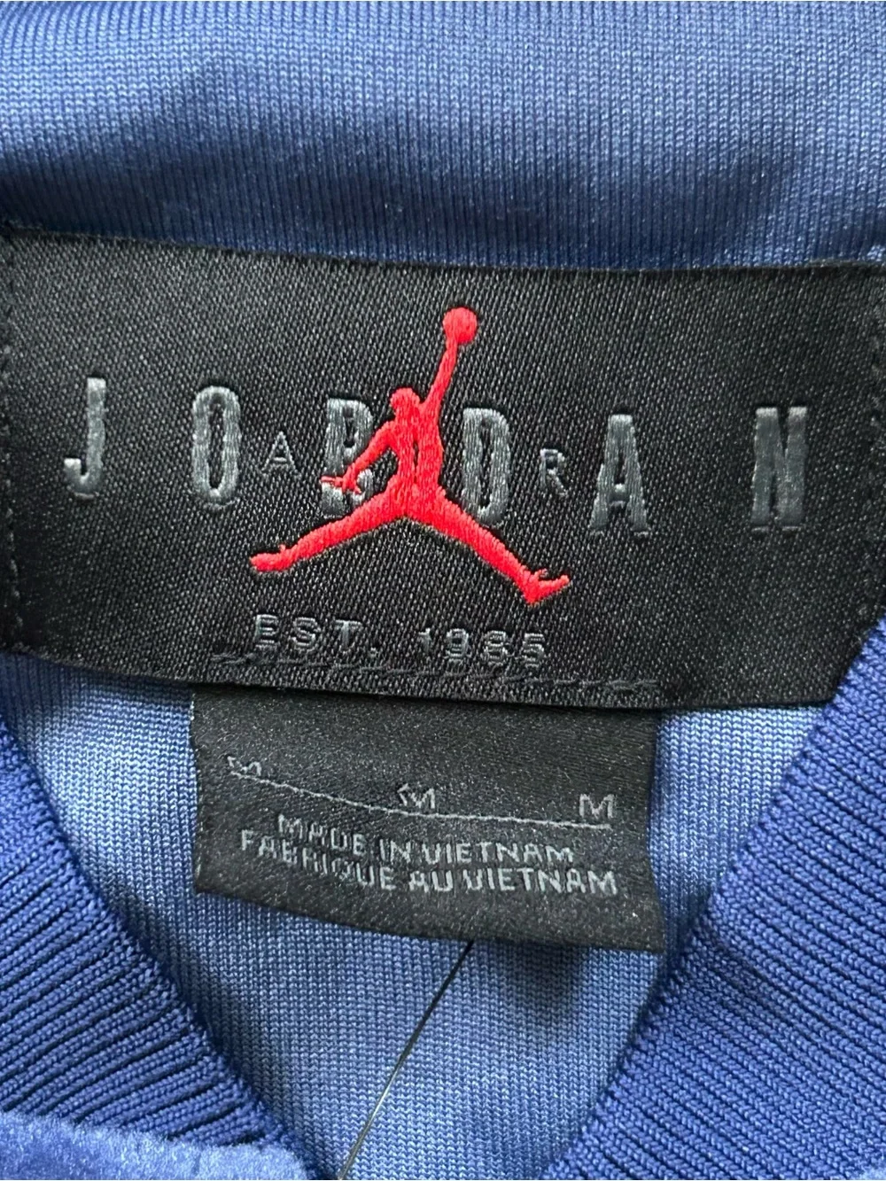 Nike Jordan Brooklyn Velour Track Jacket Mens Medium Blue Zip HV1870-492